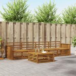 vidaXL Ensemble de canapés d'extérieur 5 Pièces Naturel
