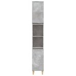 vidaXL Armoire de salle de bain gris béton 30x30x190 cm