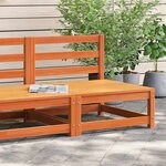 vidaXL Canapé de jardin sans accoudoirs cire marron bois de pin massif