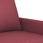 vidaXL Canapé à 2 places Rouge bordeaux 140 cm Tissu