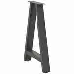 vidaXL Pieds de table à manger en forme de A 2 pièces Anthracite 60 x (72-73) cm Acier