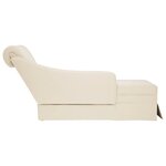 vidaXL Fauteuil long avec traversin et accoudoir droit rose lin
