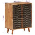 vidaXL Buffet 60x35x74 cm bois massif d'acacia