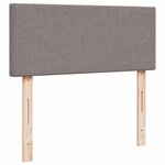 vidaXL Sommier à lattes de lit avec matelas Taupe 120x200 cm Tissu