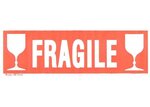 100 Étiquettes Ft 60X190 Fragile