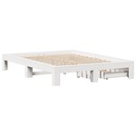 vidaXL Cadre de lit sans matelas blanc 160x200 cm bois de pin massif