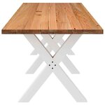 vidaXL Table à manger marron clair bois de chêne massif rectangulaire