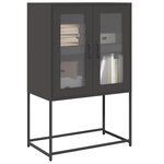 vidaXL Buffet haut noir 68x39x107 cm acier