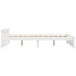 vidaXL Cadre de lit Blanc Bois massif 140x200 cm