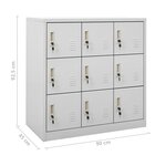 vidaXL Armoires à casiers 2 Pièces Gris clair 90x45x92 5 cm Acier