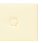 vidaXL Panneaux muraux 12 Pièces Crème 90x15 cm Similicuir 1 62 m²
