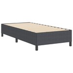 vidaXL Cadre de lit Gris foncé 90 x 200 cm Tissu en velours côtelé