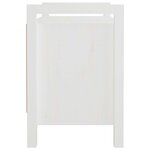 vidaXL Banc d'entrée Blanc 80x40x60 cm Bois de pin massif