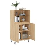vidaXL Buffet haut Chêne sonoma 60x36x110 cm Bois d'ingénierie