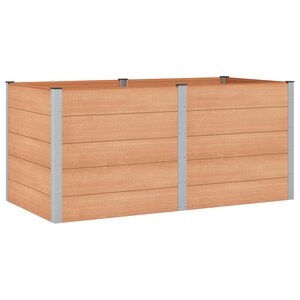 vidaXL Jardinière surélevée Marron 200 x 100 x 91 cm WPC et Aluminium