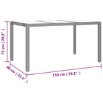 vidaXL Ensemble à manger de jardin et coussins 7 Pièces beige poly rotin