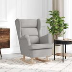 vidaXL Chaise à bascule gris nuage 74x90x102 cm tissu