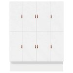 vidaXL Cadre de lit avec rangement Blanc 200 cm Bois d'ingénierie