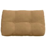 vidaXL Coussin de Dos Marron 80 x 24 x 50 cm Velours