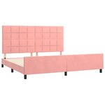 vidaXL Cadre de lit sans matelas rose 200x200 cm velours