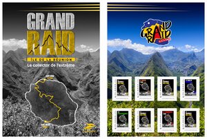 Collector 8 timbres - Le Grand Raid - Ile de la Réunion - Lettre Internationale
