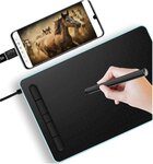 Ovegna W9: Tablette Graphique numérique, Micro USB, Stylet, 10 Pouces, pour Smartphone Android et PC,MacOS et Windows (Bleu)