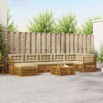vidaXL Ensemble de canapés d'extérieur 8 Pièces Naturel et Beige