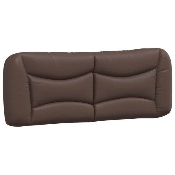 vidaXL Coussin de tête de lit marron 140 cm similicuir