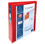 Classeur pp personnalisable kreacover - 4 anneaux en d 50mm - a4 maxi - rouge - x 10 - exacompta
