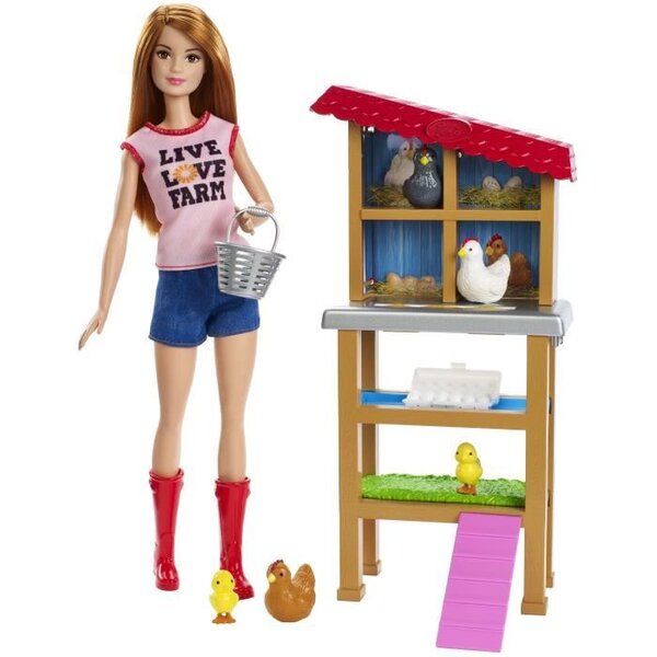 BARBIE - Coffret Métiers Fermiere - Poupée Mannequin - 3 ans et +
