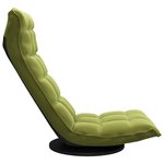 vidaXL Chaise de sol pivotante Vert clair Velours
