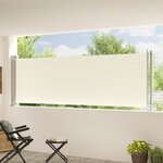vidaXL Auvent latéral rétractable de patio 117x600 cm Crème