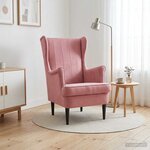vidaXL Fauteuil Rose Velours