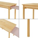 Bureau table poste de travail extensible pour enfant 60 x 38 x 51 5 cm rose 03_0009052