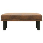 vidaXL Canapé à 2 places Marron Similicuir daim