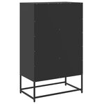 vidaXL Buffet haut noir 68x39x111 5 cm acier