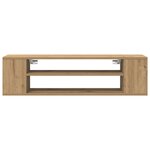 Meuble TV mural vidaXL en chêne artisanal 100x30x26 5 cm en bois d'ingénierie