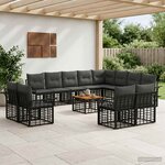 vidaXL Ensemble de canapés d'extérieur 13 pc Noir et Gris foncé