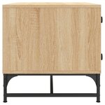 vidaXL Table basse avec portes en verre chêne sonoma 68 5x50x50 cm