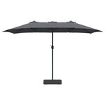 vidaXL Parasol de jardin Anthracite 385 x 209 x 244 cm tissu