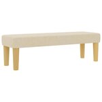 vidaXL Lit à ressorts avec matelas Crème 140 x 190 cm tissu