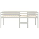 vidaXL Lit haut sans matelas blanc 75x190 cm bois de pin massif