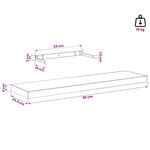 vidaXL Étagère Murale 4 pc Beige 90 x 23 5 x 3 8 cm Bois d'ingénierie