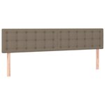 vidaXL Sommier à lattes de lit avec matelas Taupe 160x200 cm Tissu