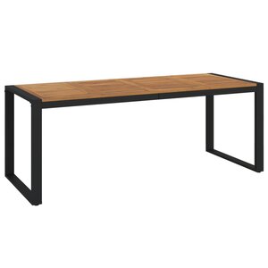 vidaXL Table de jardin et pieds en forme de U 200x90x75 cm bois acacia