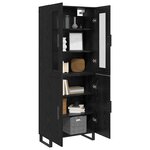 vidaXL Haut Armoire 2 Pièces Chêne noir Bois d'ingénierie