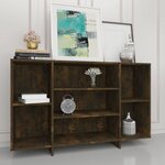vidaXL Buffet chêne fumé 120x30x75 cm bois d'ingénierie