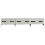 vidaXL Meuble TV Gris béton 150x34 5x30 cm Bois d'ingénierie