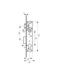 THIRARD - Boitier de serrure encastrable à cylindre pour menuiserie métallique  axe 25mm  bouts carrés  zingué - THIRARD