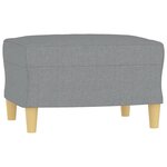 vidaXL Ensemble de canapés 3 Pièces avec coussins Gris clair Tissu